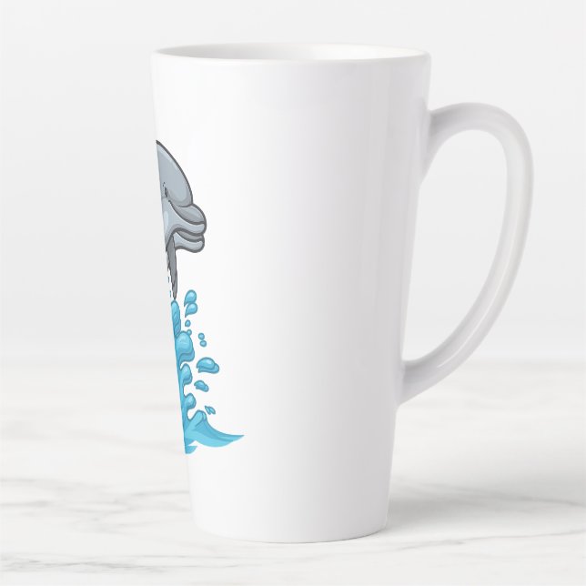 Latte Dauphin joyeux Splash - Tasse (Droite)