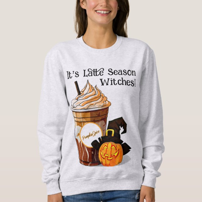 Latte épice citrouille | Sorcière | Femmes | SWEAT (Devant)