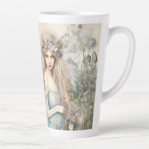 Latte Fée Bleu Poussiéreux (assorti au journal) Tasse La