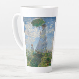Latte galerie d'art tasse de café femme avec un parasol