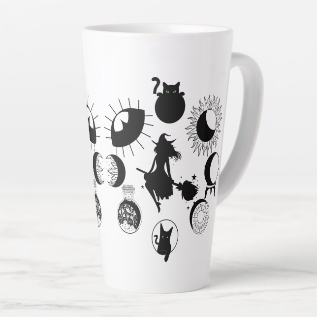 Latte Grosse tasse en latte, café, goth (Angle droit)