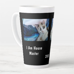 Latte Je Suis Le Chat Maître De Maison Photo Tasse En La