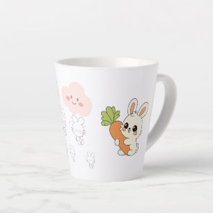 Latte Joli Lapin avec Tasse de Café Carotte Adorable R