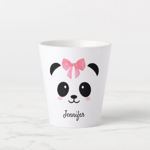 Latte Kawaii panda mignonne tlatte personnalisée tasse