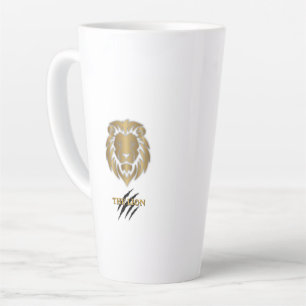 Latte La tasse graphique Lion Or & Noir