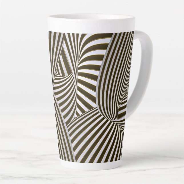 Latte Mug 3D Twists (Angle droit)