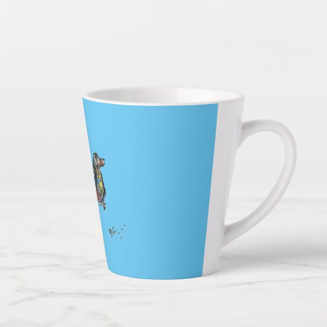 Latte Mug avec Dachshund (Droite)