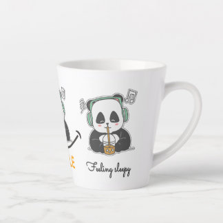 Latte Mug avec jolie photo panda