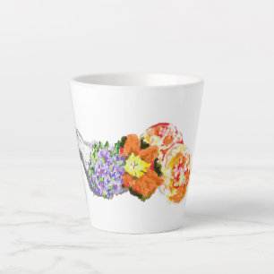 Latte Mug : Bouquet de fleurs aux fruits