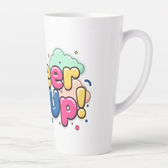 Latte Mug Cheer Up – Positive Coffee Mug for Daily (Droite)