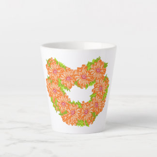 Latte Mug : Coeur des marguerites