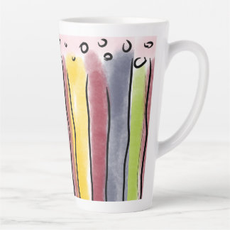 Latte mug colorfull stripes