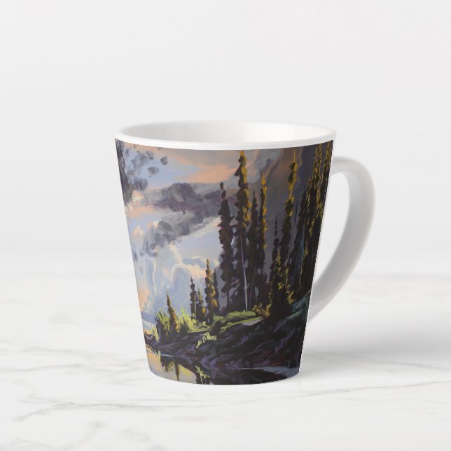 Latté Mug de Greg Hargarten, "Le matin après" (Angle droit)
