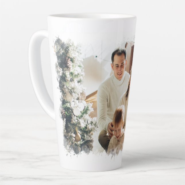 Latte Mug d'images de vacances personnalisables (Angle gauche)
