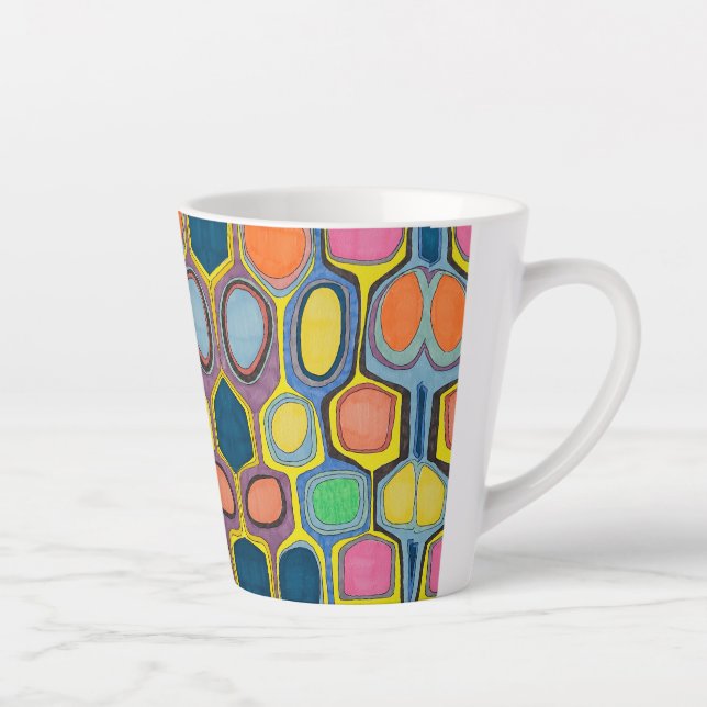 LATTE MUG "GEO COLOR (Droite)
