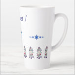 Latte Mug Hanoukka thème avec fleurs menorah<br><div class="desc">Ajoutez une touche festive à votre latte avec notre tasse à thème Hanoukka! Avec une menorah magnifiquement conçue, des fleurs délicates, l'Étoile de David, et le message joyeux "Mange Latkes", ces tasses apportent chaleur et élégance à votre cadeau de vacances. Parfait pour vos amis, collègues ou parents, ils combinent tradition...</div>