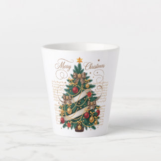Latte Mug-Merry Christmas Latte Mug