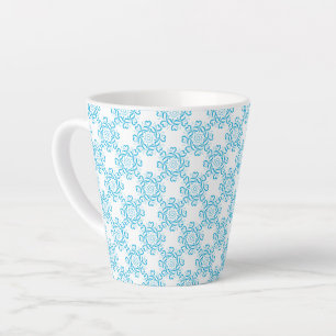 Latte Mug Motif bleu