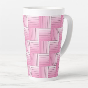 Latte Mug - Pink Shaded Ribbon Weight