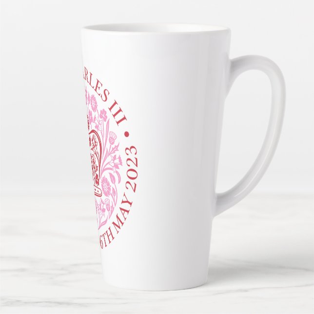 Latte Mug pour le couronnement 2023 - Rouge (Droite)