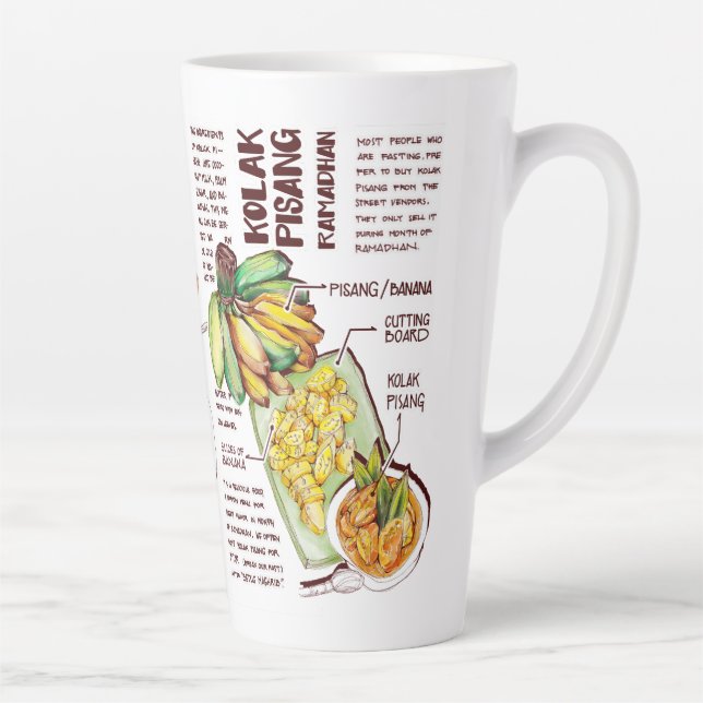 Latte Mug Ramadan Iftar Dish Kolak Banana (Droite)