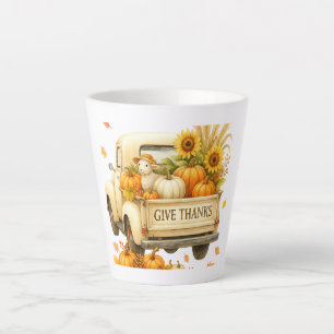 Latte Mug - Remerciez Fall Truck Mug