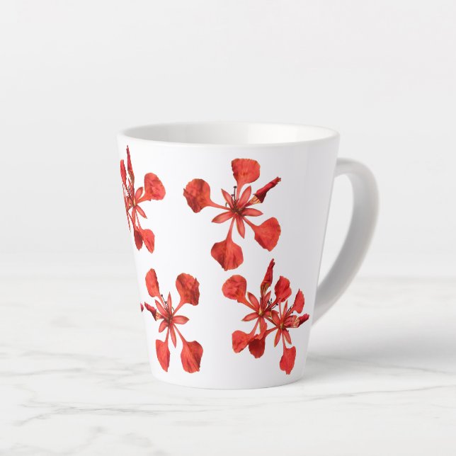 Latte Mug Royal Poinciana (Angle droit)
