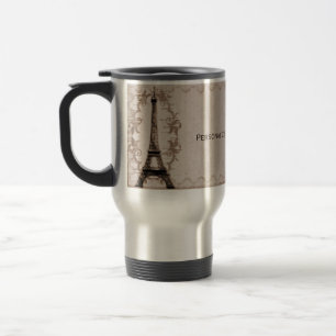 Latte Paris Grunge Travel Mug