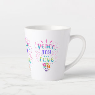 Latte Peace love joy tasse café tasse zen hippie