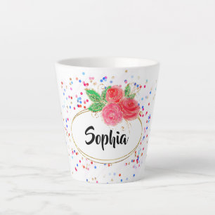 Latte Petite tasse personnalisée, parties scintillant fi