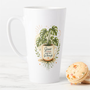 Latte Plante Monstera dans une tasse à café Tasse latt