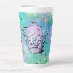 Latte Potion en cristal grande tasse en latte, sorcière,