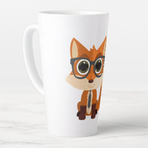 Latte Renard Mignon et Nerveux Kawaii Grande Tasse de Ca