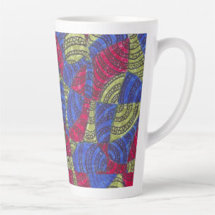 Latte Sahar   Tasse à motif abstrait coloré dessiné à la