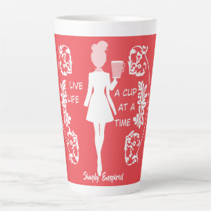 Latte Simplement Inspiré "Vivez la vie une tasse à la fo