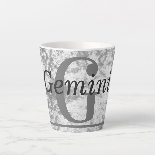 Latte Special élégant Gemini star signe cadeau de tasse  (Devant)