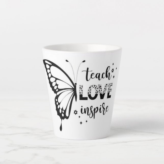 Latte Tasse à café Enseigner Amour Inspirer (Devant)