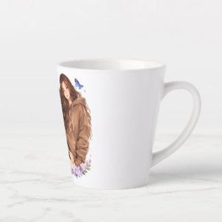 Latte Tasse à café Fille Papillon Épanouis-Toi à Ta Mani