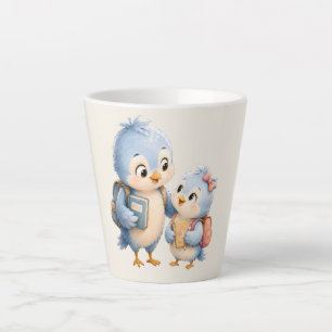 Latte Tasse à café Frère Sœur Oiseau Bleu