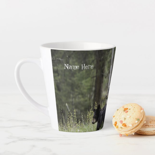 Latte Tasse à café personnalisée Ourse et Ourson (En situation)