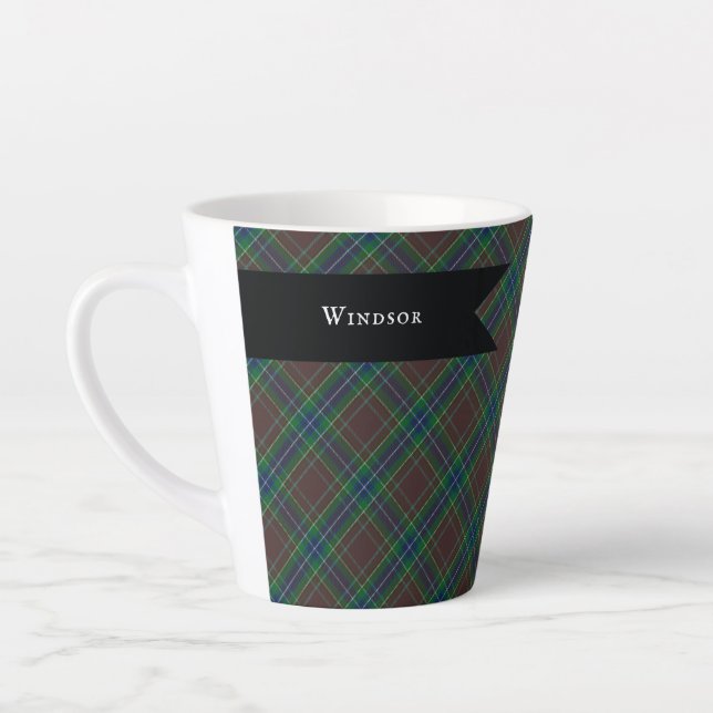 Latte Tasse à café Tartan Diana Hunting Princess (Gauche)