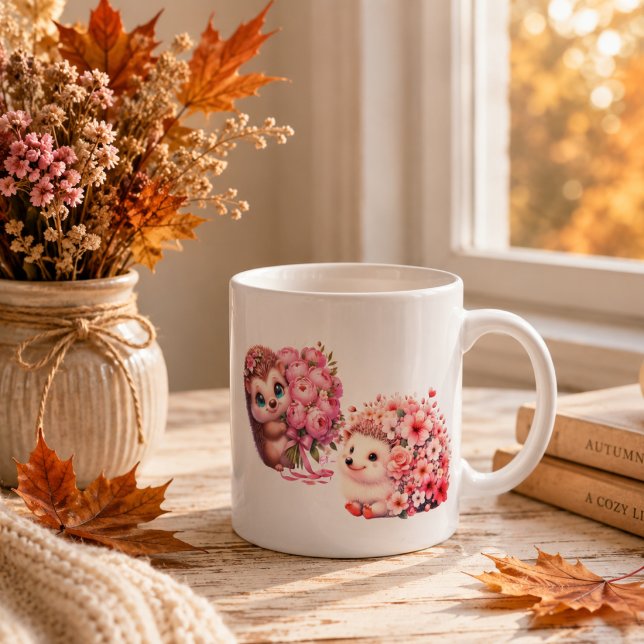 Latte Tasse à expresso hérisson romantique mignonne – Co (Créateur téléchargé)