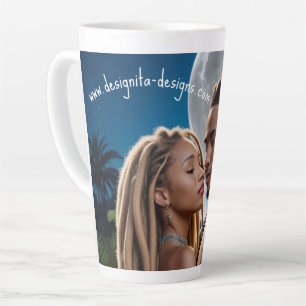 Latte Tasse Amour de Couple au Clair de Lune – Art Numé
