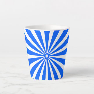 Latte Tasse Blue Radiant Burst – Soleil Géométrique Auda