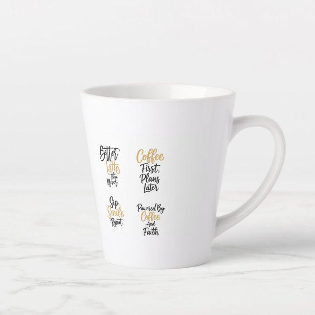 Latte Tasse Café d'abord (Droite)