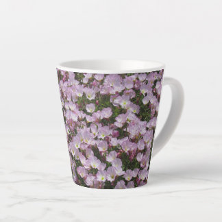 Latte Tasse - Champ de fleurs roses