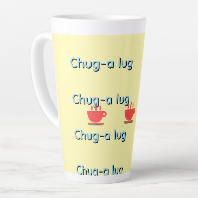 Latte Tasse Chug A Lug Jaune   (Angle gauche)