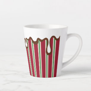 Latte Tasse de café à la menthe poivrée pour les fêtes