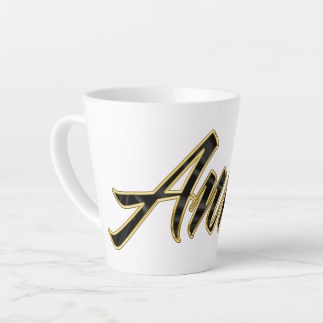 Latte Tasse de café Annie Black Lettering (Angle gauche)