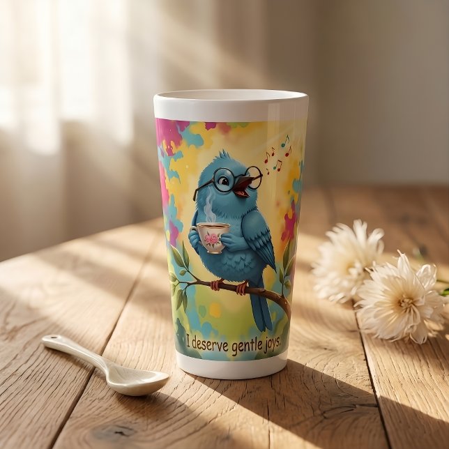 Latte Tasse de café au lait Cozy Bird  (Créateur téléchargé)
